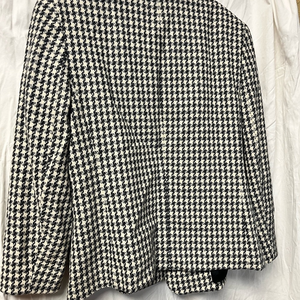 1970s Vintage Pendleton Women’s Blazer Jacket Houndstooth 100% Virgin Wool Sz 14 - Picture 4 of 4